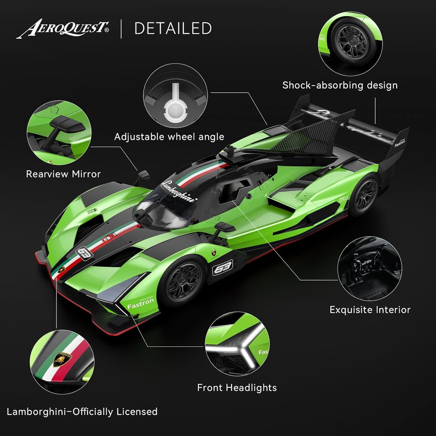 Lamborghini remote control car, electric sports racing car